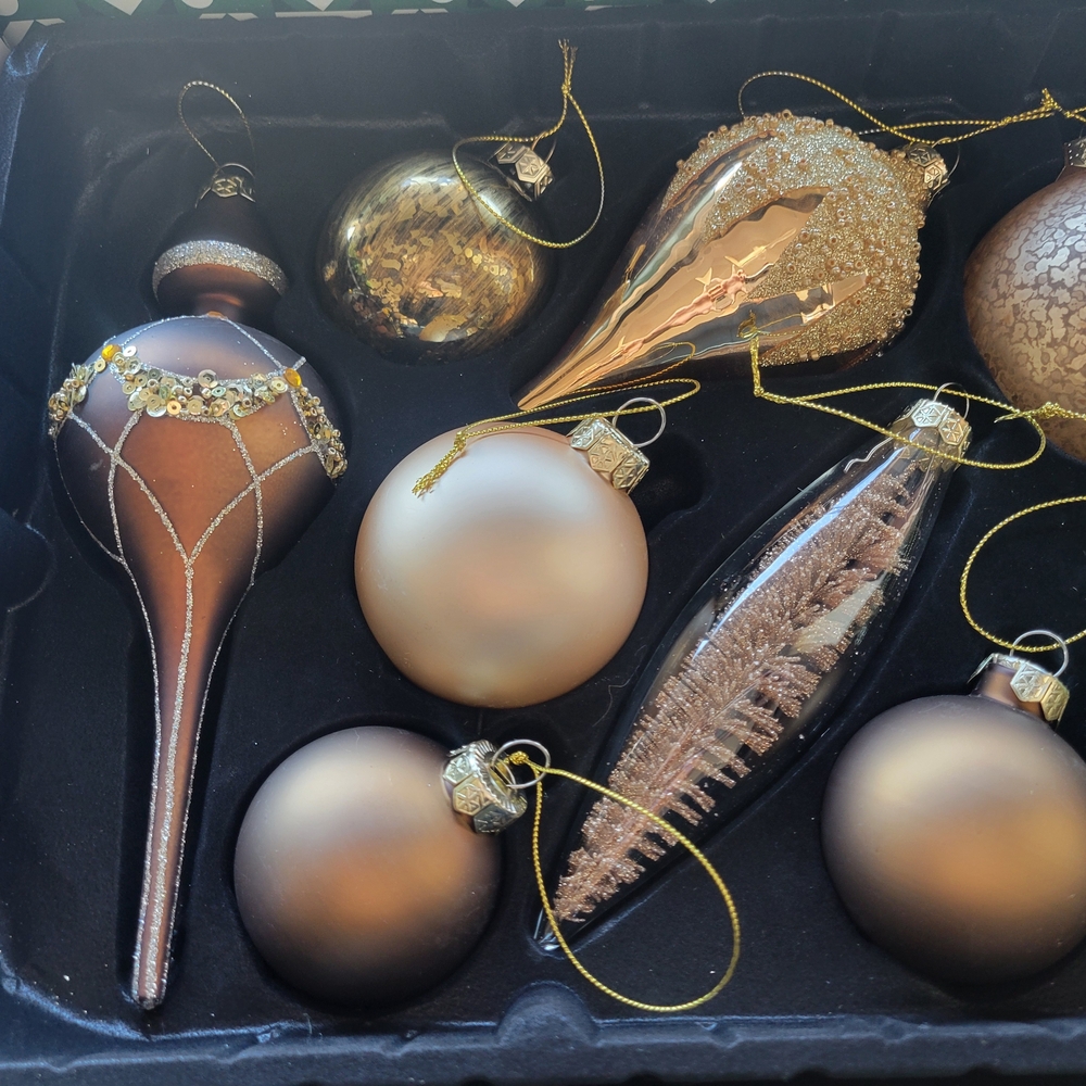 Elegant Christmas Ornament Set - Forest Brown - Picture 2 of 5